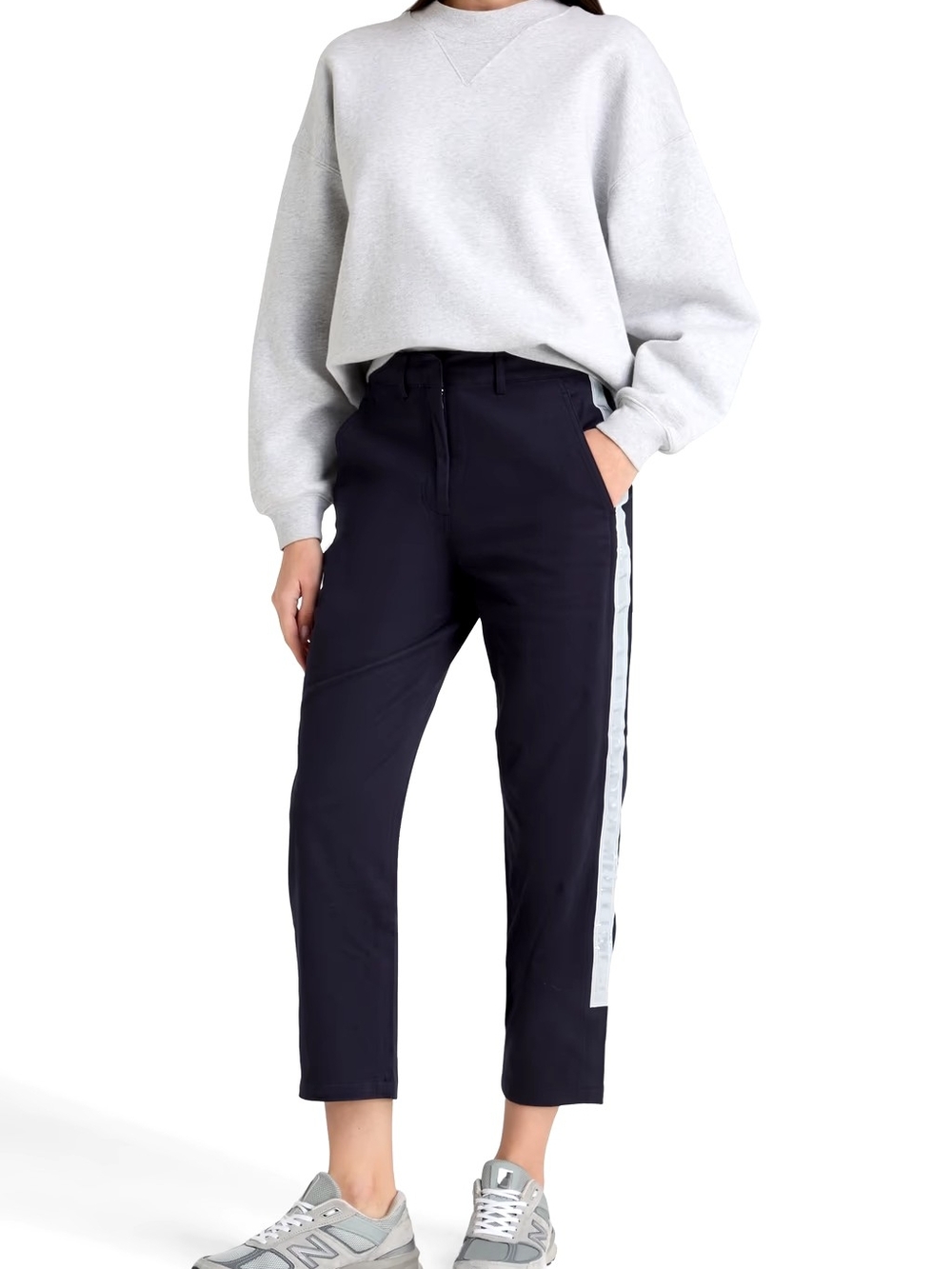 Tory Sport Reflective Stripe Cotton Twill Crop Pants Size 10